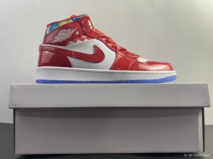 DC7294-600 Jordan Air Mid 1 Patent Red 0305